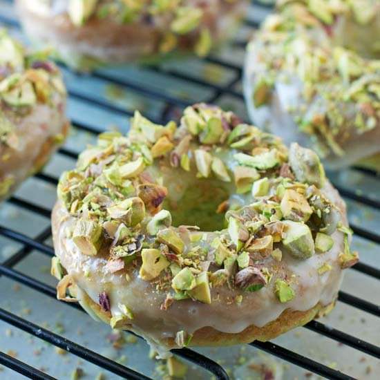 Baked Pistachio Donuts