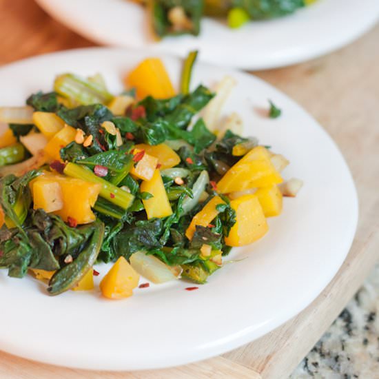 Sautéed Beet Greens