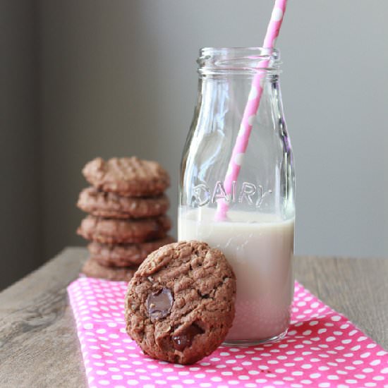 Chocolate PB Oatmeal Cookies