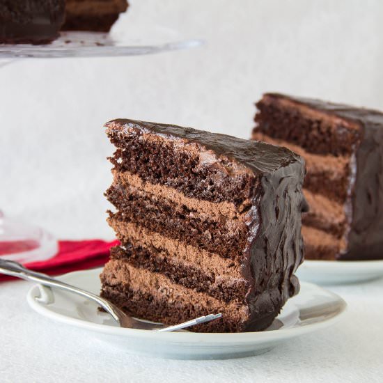 Chocolate Cake with Mousse Filling