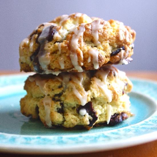 Coffee Bacon Dark Chocolate Scones