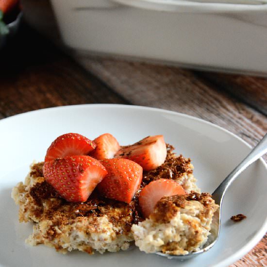 Creme Brulee Baked Oatmeal