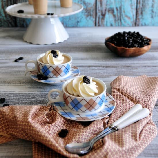 Coffee Panna Cotta with Mascarpone