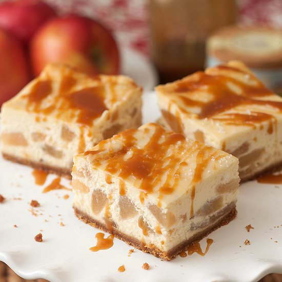 Caramel Apple Cheesecake Bars