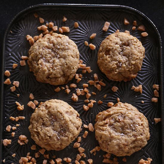 Salted Oatmeal Toffee Cookies