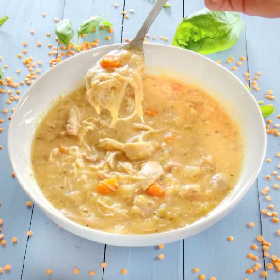 Slow Cooker Chicken and Red Lentil