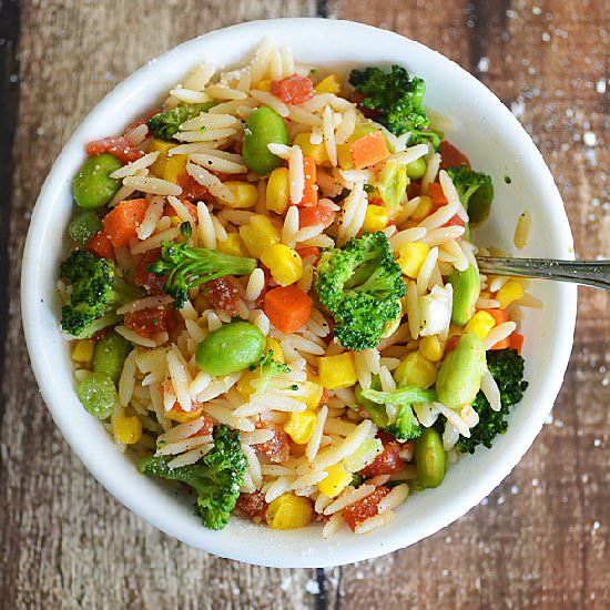 Parmesan Orzo Primavera