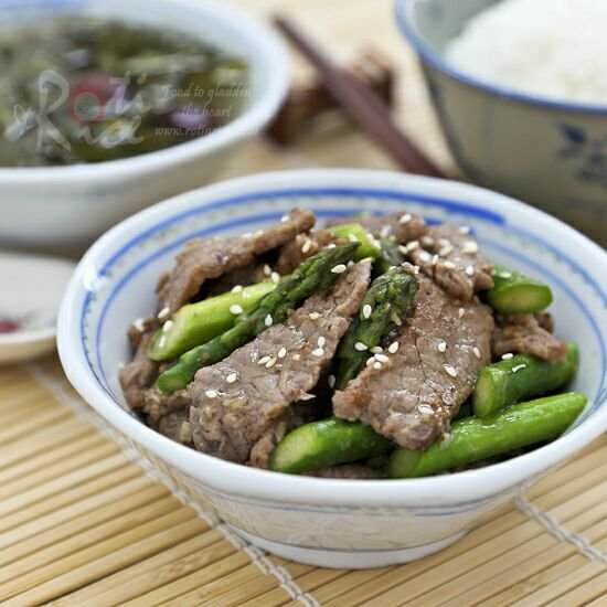 Sesame Beef and Asparagus Stir Fry