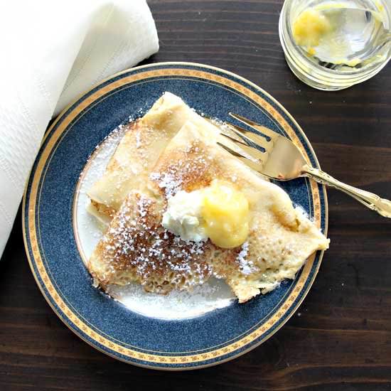 Crepes with Lemon Curd & Mascarpone