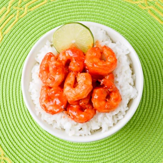 Sweet & Spicy Sriracha Shrimp Bowl