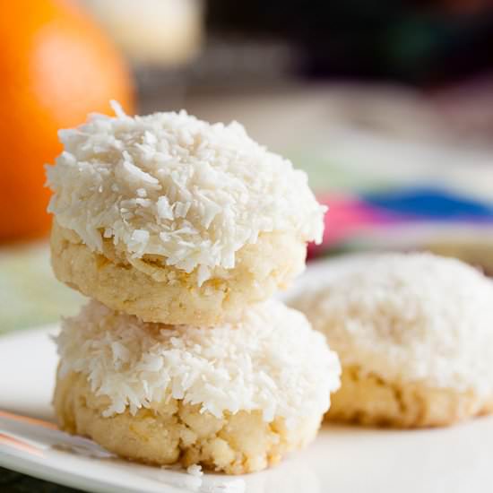 Coconut Orange Butter Cookies
