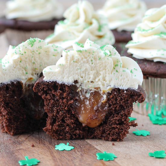 Guinness Cupcake w Baileys Frosting