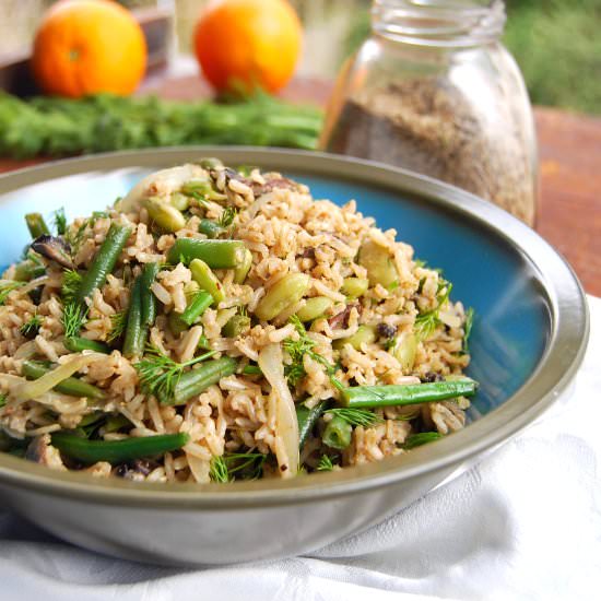 Brown Rice Salad with Dill