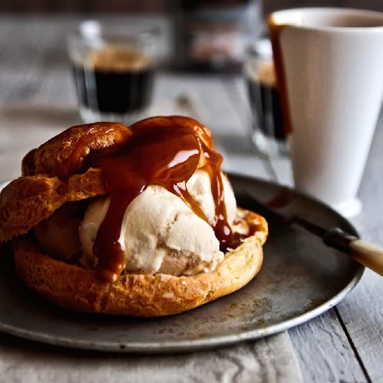 Salted Caramel IceCream Profiterole