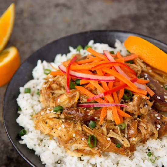 Slow Cooker Orange Chicken w/ Slaw