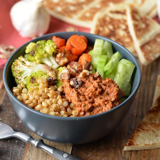 Muhammara Roasted Veggie Bowl