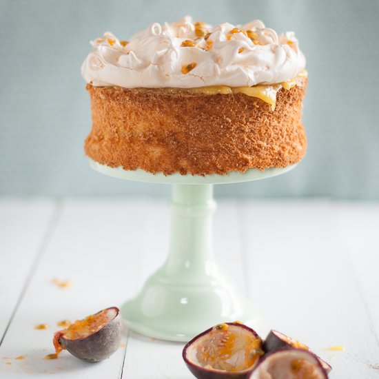 Passionfruit and Lemon Curd Cake