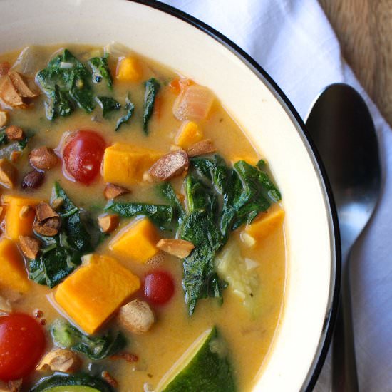 Kale, Peanut and Sweet Potato Curry