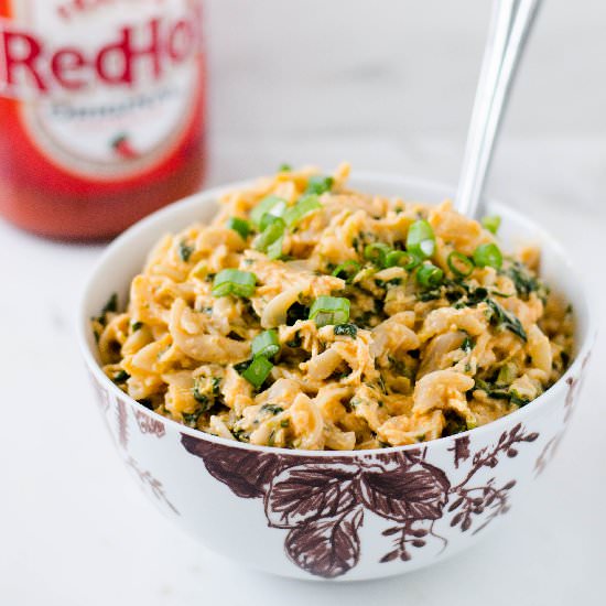 Healthy Buffalo Chicken Mac&Cheese