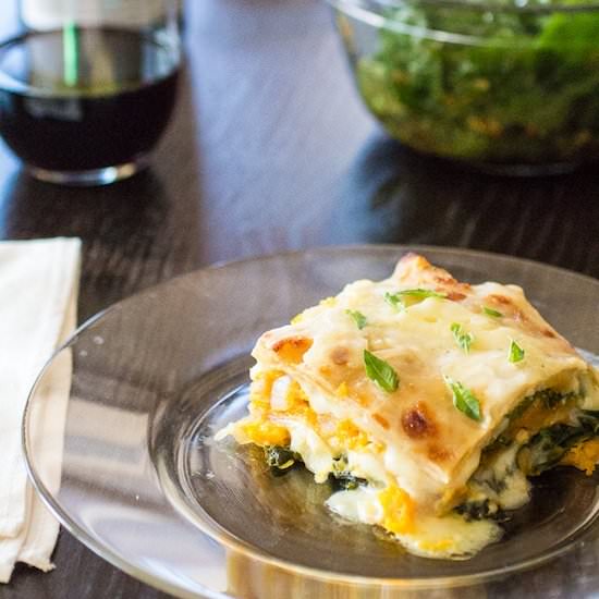 Butternut Squash Kale Lasagna