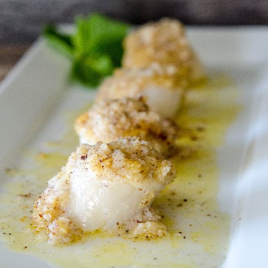 Scallops with Hazelnut Butter