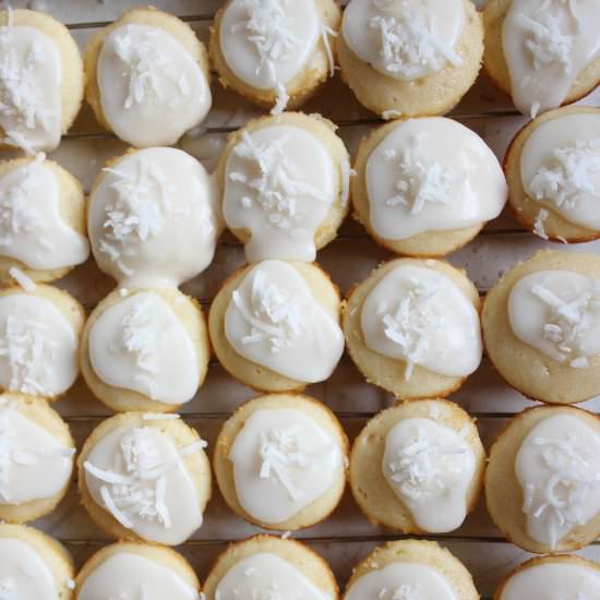 Mini coconut lime cupcakes