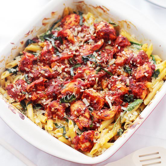 Cheesy Chicken Pasta Bake
