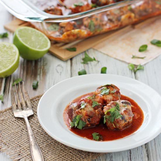 Enchilada stuffed mushrooms