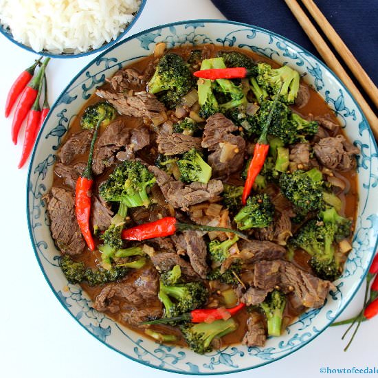 Beef and broccoli stir fry