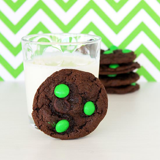 Double Chocolate Coconut M&M Cookie
