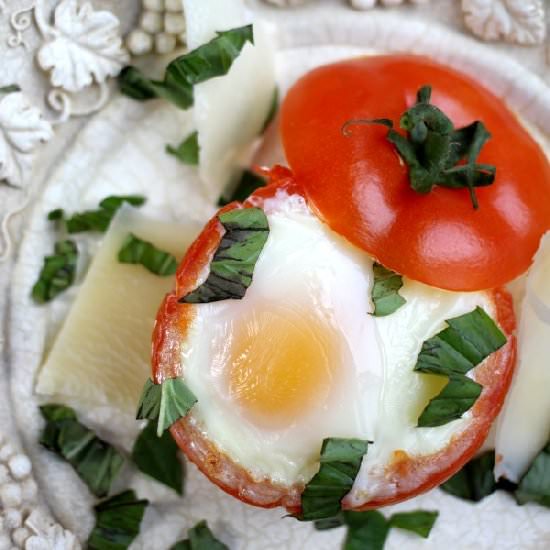 Baked Egg Tomato Cups