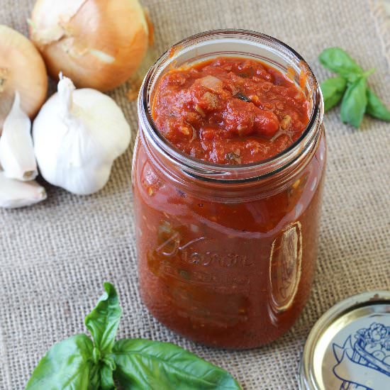 Red Wine Basil Pasta Sauce