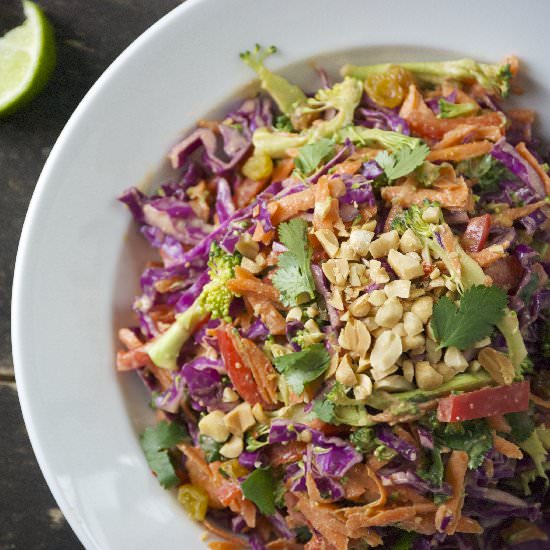 Healthy Asian Peanut Slaw
