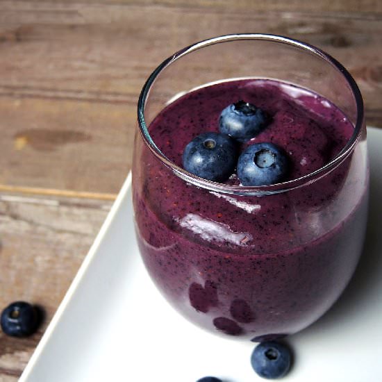 Blueberry Wheat Germ Smoothie