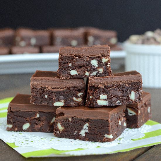 Mint Cookie Dough Truffle Bars