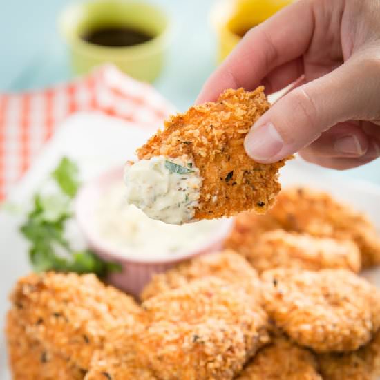 Crispy Panko Crusted Salmon (Baked)