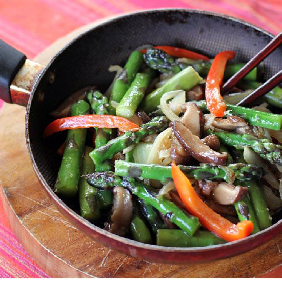Asparagus and Mushroom Stir Fry