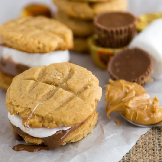 Peanut Butter Cup Cookie S’mores
