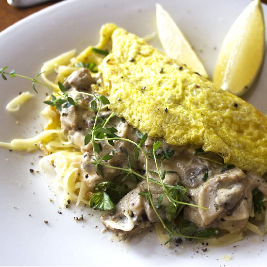 Herb Mozzarella Mushroom Omelette