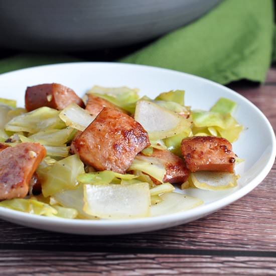 Kielbasa and Cabbage Skillet