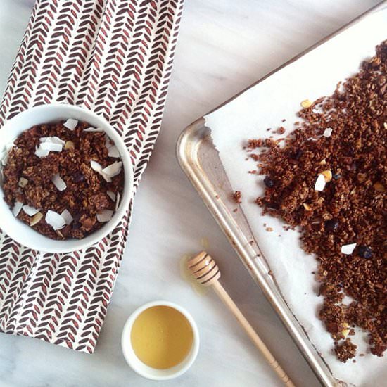 Chocolate Quinoa Coconut Granola