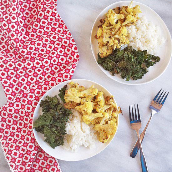 Kale and Cauliflower Curry