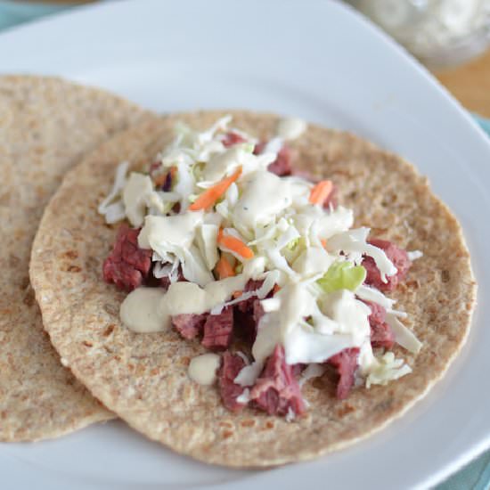 Corned Beef and Cabbage Tacos