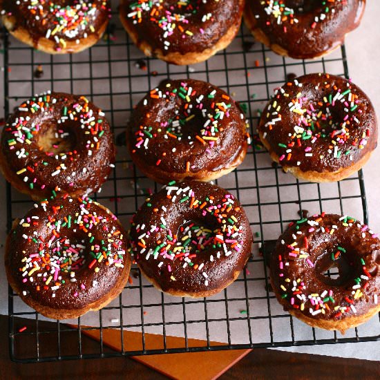 Baked Banana Doughnuts