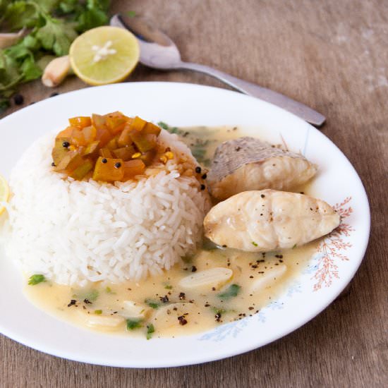 Fish in Lemon Butter Garlic Sauce