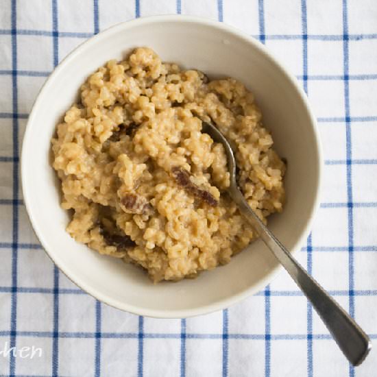 Brown Rice Pudding with Tahini