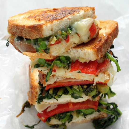 Broccoli Rabe Grilled Cheese