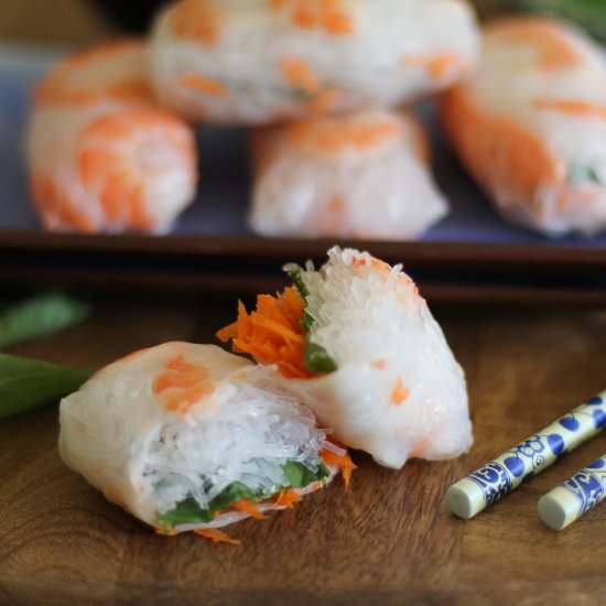 Spring Rolls with Peanut Sauce