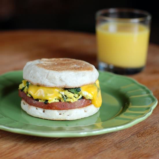 Cheese-y, Eggy, Breakfast Muffin