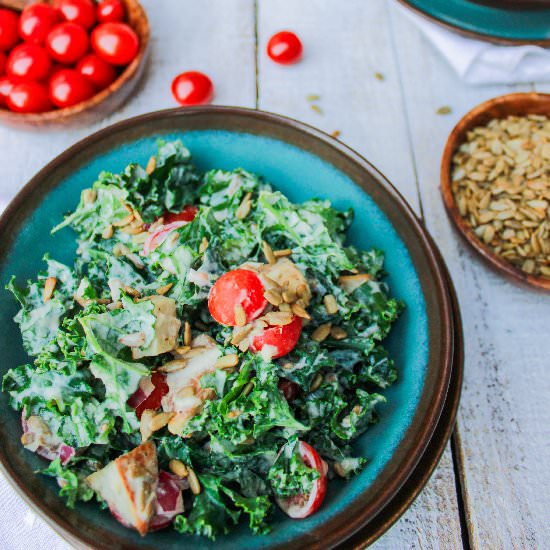Creamy Kale Salad with Potatoes